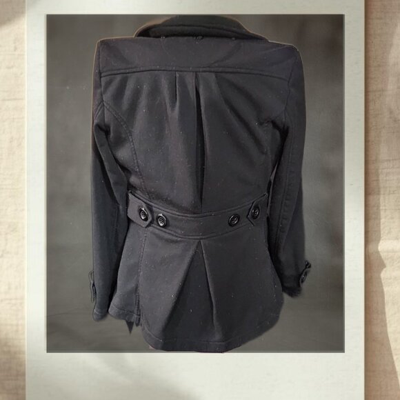 Therapy by Lane Crawford Black Peacoat Jacket | Size M - Picture 2 of 4